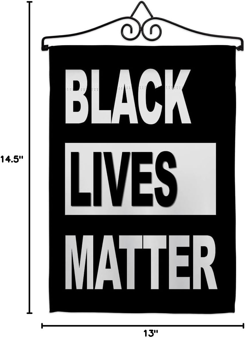 BLM Civil Rights Garden Flag Set Wall Hanger Support Anti Racism Justice Revolution Movement Equality Social Small Decorative Gift Yard House Banner Double-Sided Made In USA 13 X 18.5