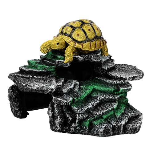 BESPORTBLE Aquatic Turtle Habitat Decoration Basking Platform Reptile Natural Rock for Tank for Bearded Dragon