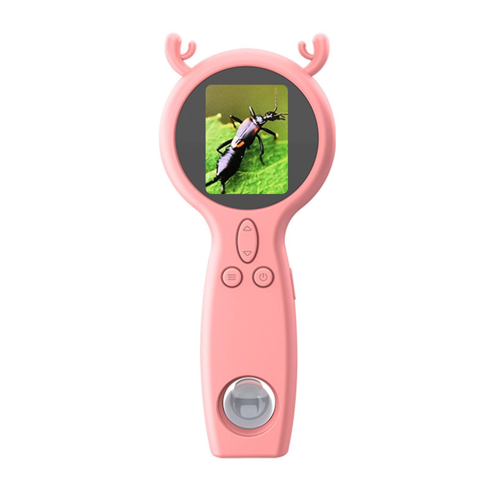 Kids Microscope 500X Magnification Rechargeable Handheld Microscope with Photo Video for Outdoor Digital for Kids
