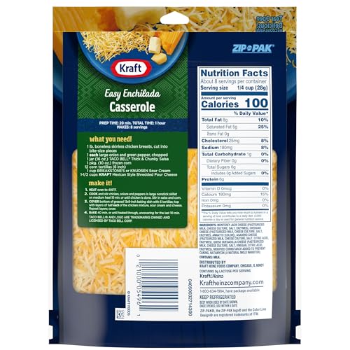 Kraft Foods 284-11-0185 Kraft Cheese, 4 Cheese Mexican Style Blend thumb #3