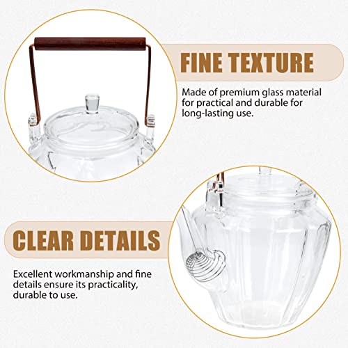 Tetera de Vidrio con Infusor de Té: Té Transparente Resistencia Calor Del Calor Café de Agua Jarra de Agua CARAFE PARA… - Imagen 7