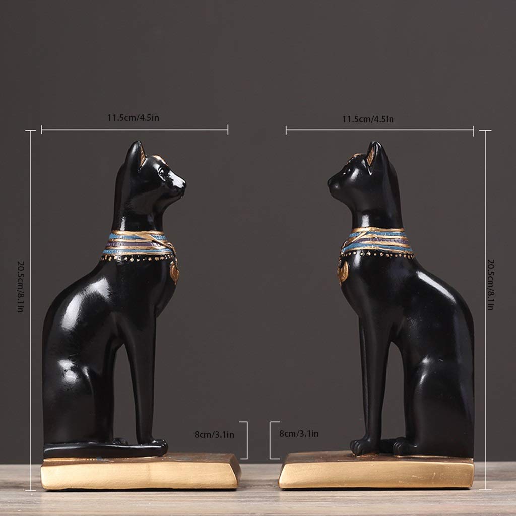 Amazon.co.jp: ブックエンド ブックエンド 古代エジプト バステト猫