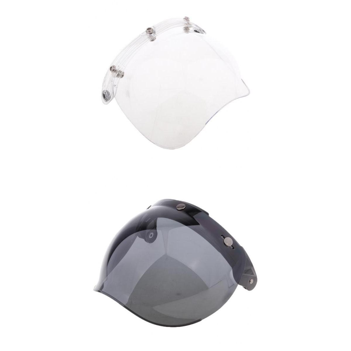 Merishopp Motorbike 3-Snap Bubble Wind Shield Visor for Helmet Clear&Dark Smoke | Visors | Helmets & Headwear | Apparel & Merchandise | Parts & Accessories-picture-42