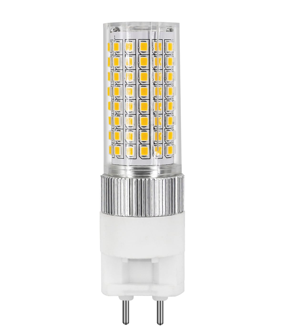Ceramic G12 LED Bulb 15 Watts, CDMT G12 2 Pin LED Bulb Metal Halide Lamp Replacement, Replace MasterColor/Powerball/HID/ T6 Street Light Bulb, 85-265V, 1 Pack (4000K Natural White)