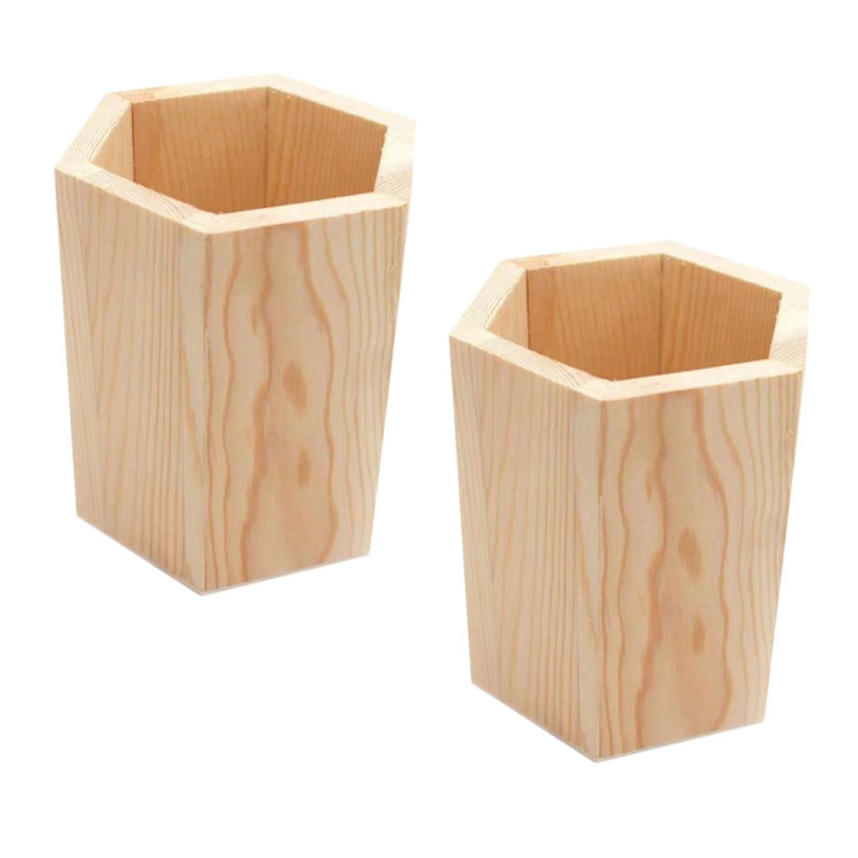 DOITOOL 8 Piezas Portalápices de Madera de Unidades Soporte Multifunción para Bolígrafos y Pinceles Organizador Estable para Oficina y Papelería Decoración Elegante para Escritorio