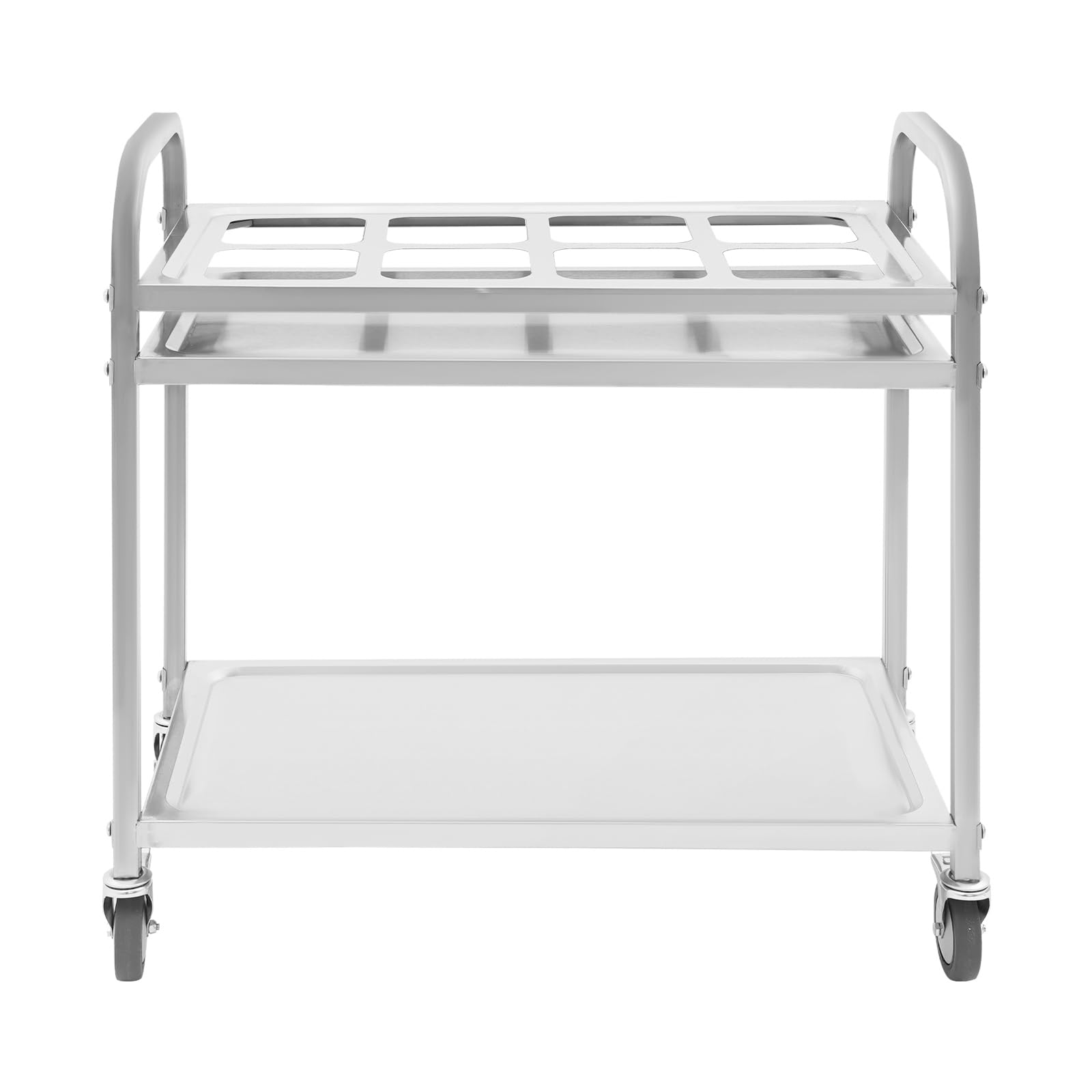 Carro de servicio de acero inoxidable 201, carro de servicio para especias, carrito de servicio con ruedas, para restaurantes, cocinas, restaurantes buffet, hoteles, 85 x 45 x 83,5 cm