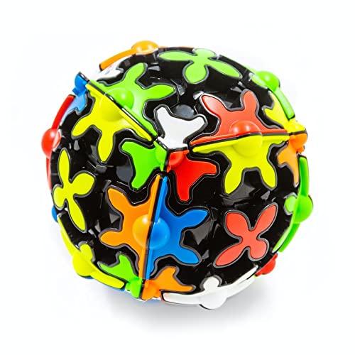 Image of D ETERNALSpeed Cube Set, Gear Cube Set of 3x3 Gear Cube Gear Cylinder Cube 3x3 Pyramid and 3x3 Gear Ball, 3D Gear Cube Puzzles Toys, Brain Teasers (4 Pack)