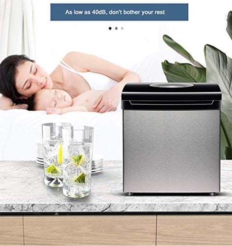 MHGD Eismaschine für Arbeitsplatte, 55 lbs Eis/24 h elektrische Eiswürfelbereiter in 8 Minuten fertig mit Eisschaufel, 2… – Bild 3