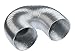 Aluminio Ø 120mm Tubo Redondo Flexible y Extensible Hasta 1.5m, para Campana de Extractor, Ventilación y Acondicionado de Aire