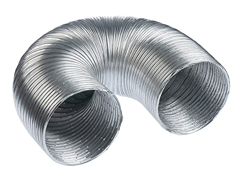 120mm / 1.5m Tuyau Flexible en Aluminium - Gaine Semi-rigide en Aluminium pour Réseau VMC - Conduit Flexible D'arrivée D'air Aluminium