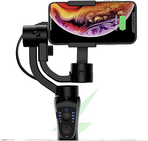 Miniatura 4 de ygqzm Estabilizador de cardán de teléfono portátil de 3 ejes Ptz Trípode antivibración para teléfono inteligente Vlog universal