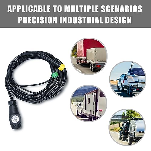 CCLIFE Anhängerkabel - Kabelsatz für Anhänger - 5m - 13 polig Stecker - Kabelbaum mit Bajonettverbinder Anhängerbeleuchtung Rücklichter
