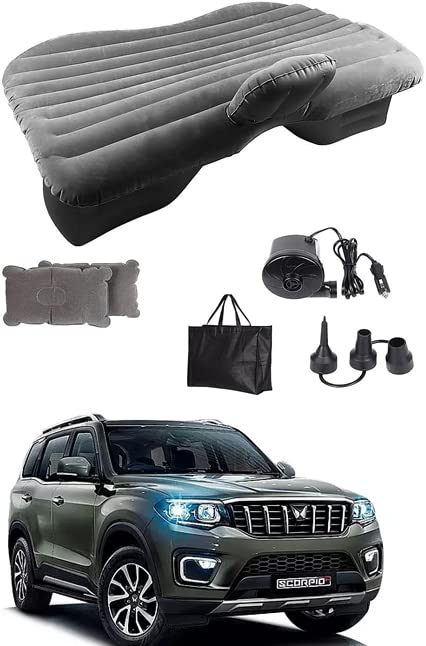 AYW Car Air Inflatable Car Bed Mattress Airbed Overnighter Silver 197 for Tourism Outdoor Camping Swimming Pool for Mahindra Scorpion Silver/Grey Color (B0BT9P1S44) Amazon Price History, Amazon Price Tracker