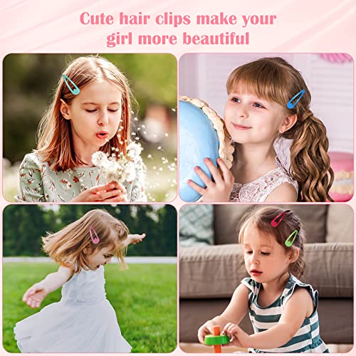 100Pcs Snap Hair Clips, Sublaga 2 Inch Bend Hair Clips, Metal Barrettes In 20 Assorted Color, No Slip Cute Solid Candy Color Hair Accessories For Girls, Women, Kids Teens Or Toddlers (100Pcs Solid Color) #TOP5