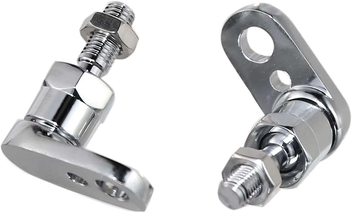 Chrome Turn Signal Relocation Brackets Compatible With Sportster Dyna Fatboy Beakout 883 1200(Black)