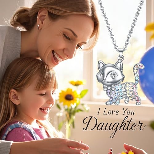 Horse/Cat/Axolotl/Unicorn/Raccoon/Kangaroo/T-Rex/Elephant/Chihuahua/Golden Retriever/Koala/Goat/Cow Necklace Gifts for Girls Women,Cute Colorful Crystal Big Animal Necklace Birthday Gift for Animal Lover2