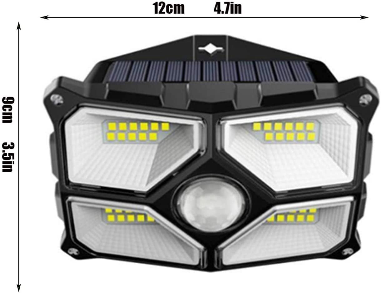 Luces Solares LED Para Exteriores, 40 Luces LED Seguridad Con Sensor Movimiento Solar Con 3 Modos De Iluminación Inteligente IP65 Luz Pared Impermeable Para Valla Puerta Patio 2 Piezas