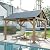 AMERLIFE 10x12 ft Solid Wood Gazebo, Hardtop Pergola with Metal Steel Roof, Outdoor Gazebo with Guest House for Garden, Porch, Patio, Black + Natural Wood
