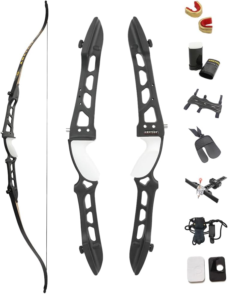 66" 68" 70" Takedown Recurve Bow Kit 14-40 Lbs Metal Riser Competition Athletic Bow Right Handed Bow Kit