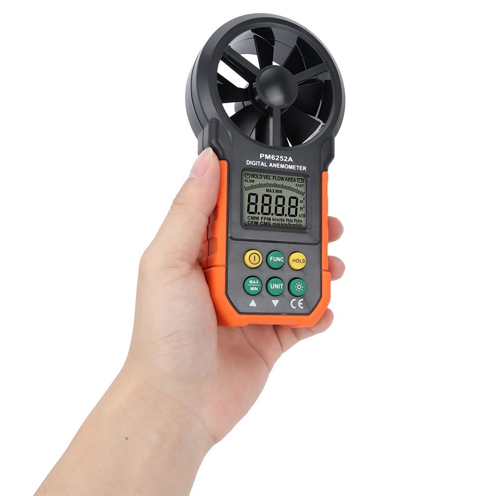 Digitales Anemometer mit LCD-Hintergrundbeleuchtung und Windgeschwindigkeitsanzeige für Genaue Messungen Unterwegs