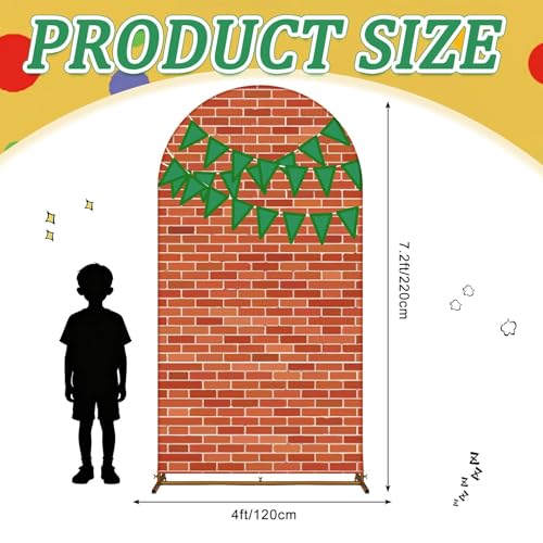 Funda para Arco Fotográfico VitalCozy 7.2 ft Ladrillo Rojo miniatura 3
