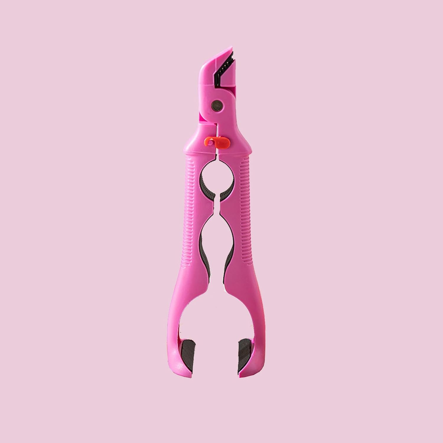 Heat-Resistant Silicone and Plastic Dish Tongs with Non-Slip Handles for Kitchen, Steaming, and Baking. Pink Ten
