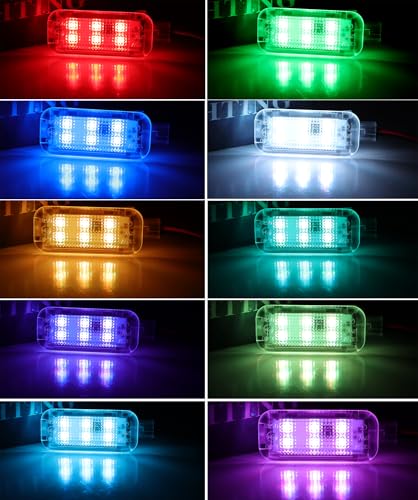 iJDMTOY Multi-Color Accent LED Side Door Courtesy Light Assembiles Compatible with Audi A3 A4 A5 A6 A7 S3 S4 S5 S6 S7 Q5 Q7 TT, Powered by RGB SMD LED Diodes w/Adjustable Lighting Change - Image 3