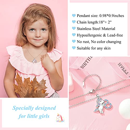 Birthday Gifts for 1-10 Year Old Girl Unicorn Necklace for Girls4