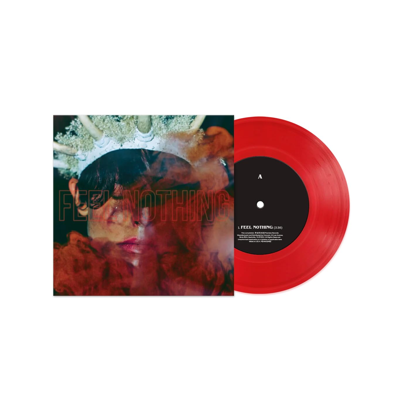 Feel Nothing - Exclusive Limited Edition Translucent Red Colored 7" Vinyl LP