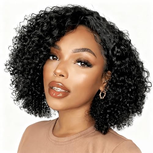 SENSAIRUITE Half Wig Human Hair Curly Deep Wave Half Wigs...