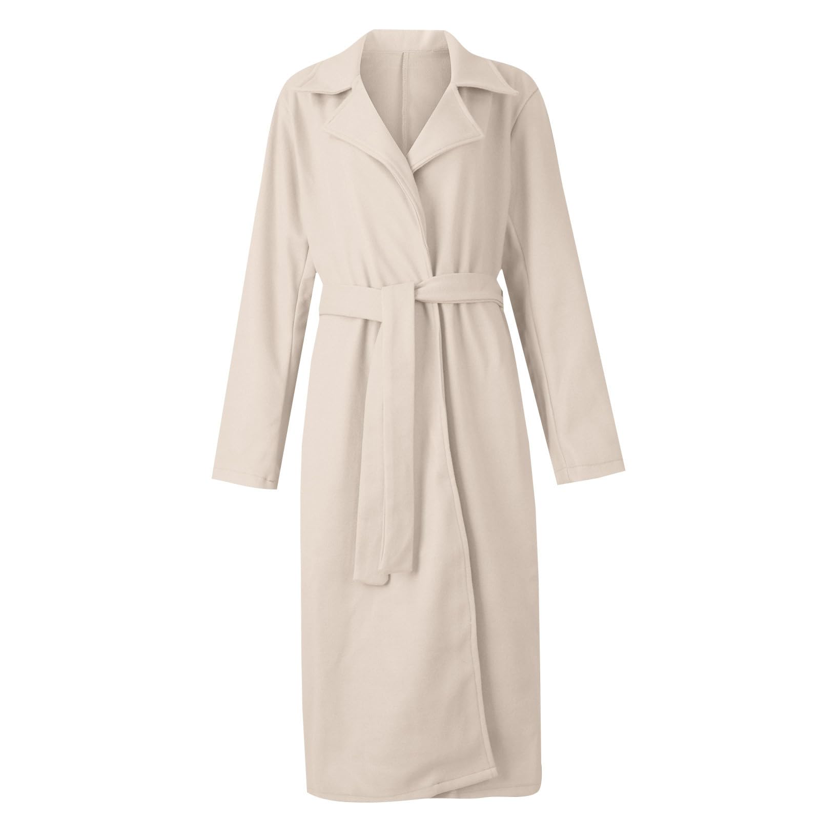 Wintermantel Damen Wolle Mantel Lang Wollmantel Elegant Trenchcoat