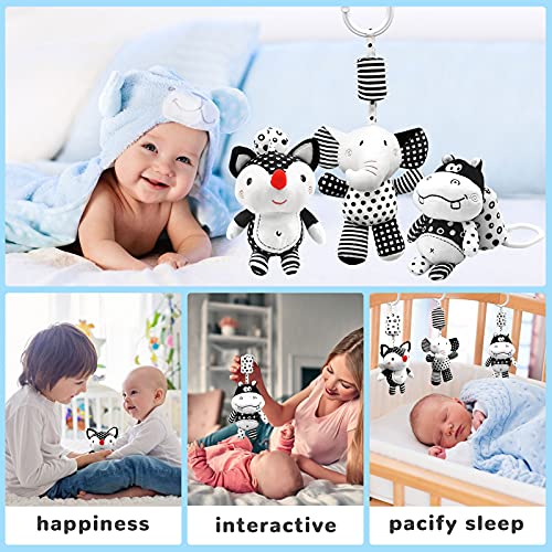 Xixiland Black And White Baby Toys 0-3 Months, Stroller Toys Hanging Rattle Toys For Babies, Infant Toys Newborn Toys High Contrast Car Seat Toys With Wind Chimes For 0 3 6 9 12 Months Boys Girls #TOP3