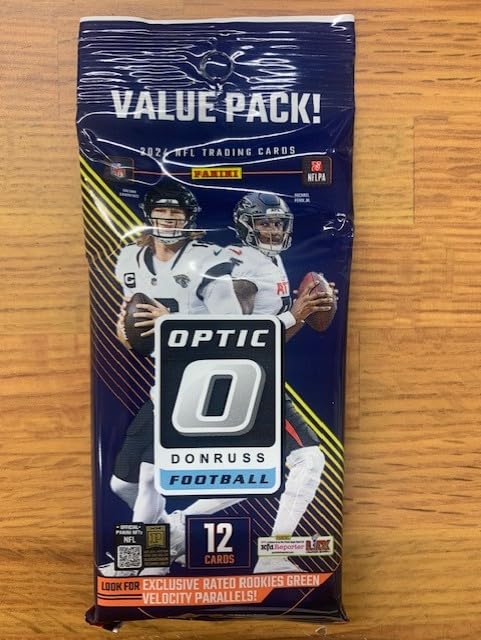 Amazon.com: 2024 Donruss Optic Football Fat Pack 12-Card Value