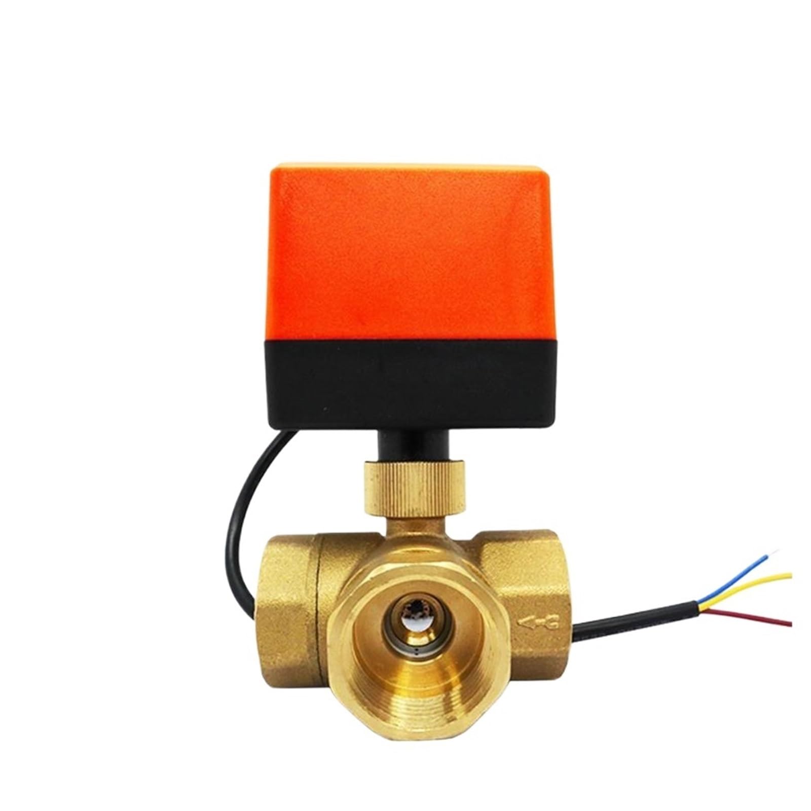 Valvola a sfera a 3 vie in ottone da 1/2" 3/4" 1" con attuatore motorizzato e controllo del flusso(3/4",24VAC)