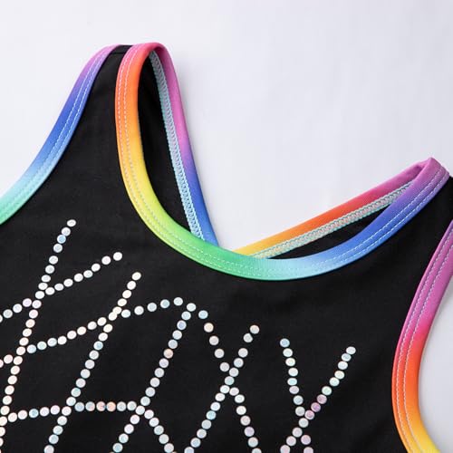 Image of HOZIY Leotards for Girls Gymnastics Kids Children Biketard Snowflake Ribbon Blue Purple Hot Pink Sparkle