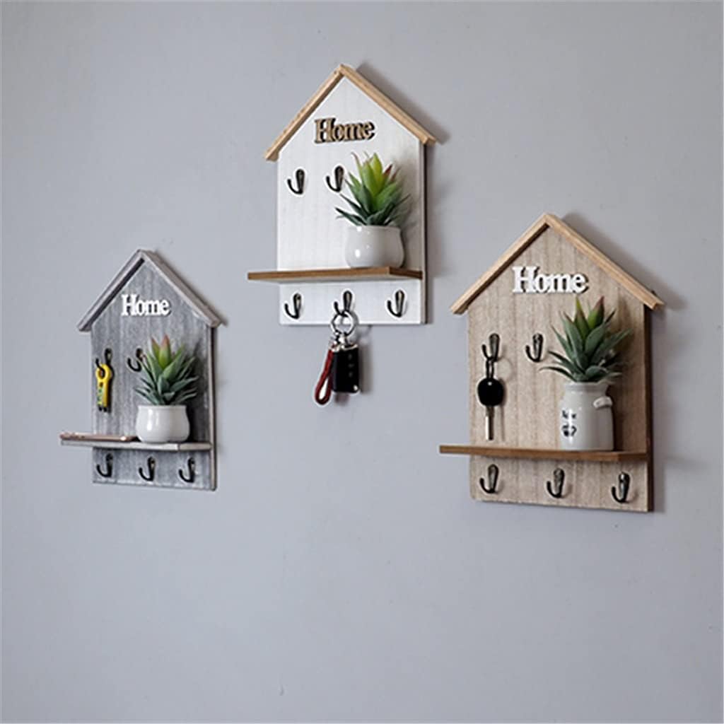 Key Rack Decorative Hooks on The Wall at The Entrance Green Plant Entrance Key Hanger Storage Hanging Wall Hanging (Color : C Size : 2433.76cm) (B 24 * 33.7 * 6cm)