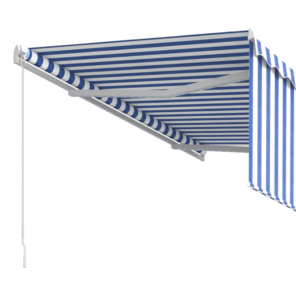 Tenda da sole retrattile manuale, 350 x 250 cm, struttura in alluminio, in poliestere resistente ai raggi UV, per balcone, terrazza, giardino, design moderno