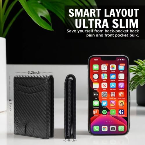 BOORUN Bifold Wallet for Men Slim Compact Wallet with RFID Blocking Leather 14 Credit Card Holder For Men With Gift Box4