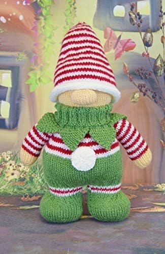 Knitting Pattern Gnome Elf from Knitting by Post - Get Ready for Christmas with This Gnome and Elf Festive Fusion in Green, Red and White