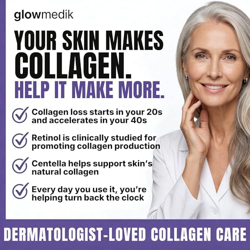 Image of Glowmedik Pro-Collagen Retinol Super Cream - Anti-Aging Face Moisturizer | Retinol Night Cream for Wrinkles & Fine Lines | Firms & Hydrates with Hyaluronic Acid | Face & Neck | Made in USA