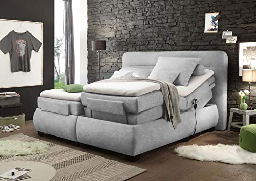 Froschkönig24 Evolution Boxspringbett mit Motor 160x200cm elektrisch Doppelbett Dunkelgrau – Bild 5