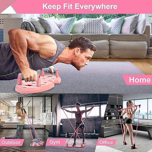 LALAHIGH Home Workout Equipment for Women, Multifunction Push Up Board, Portable Home Gym  - image 8