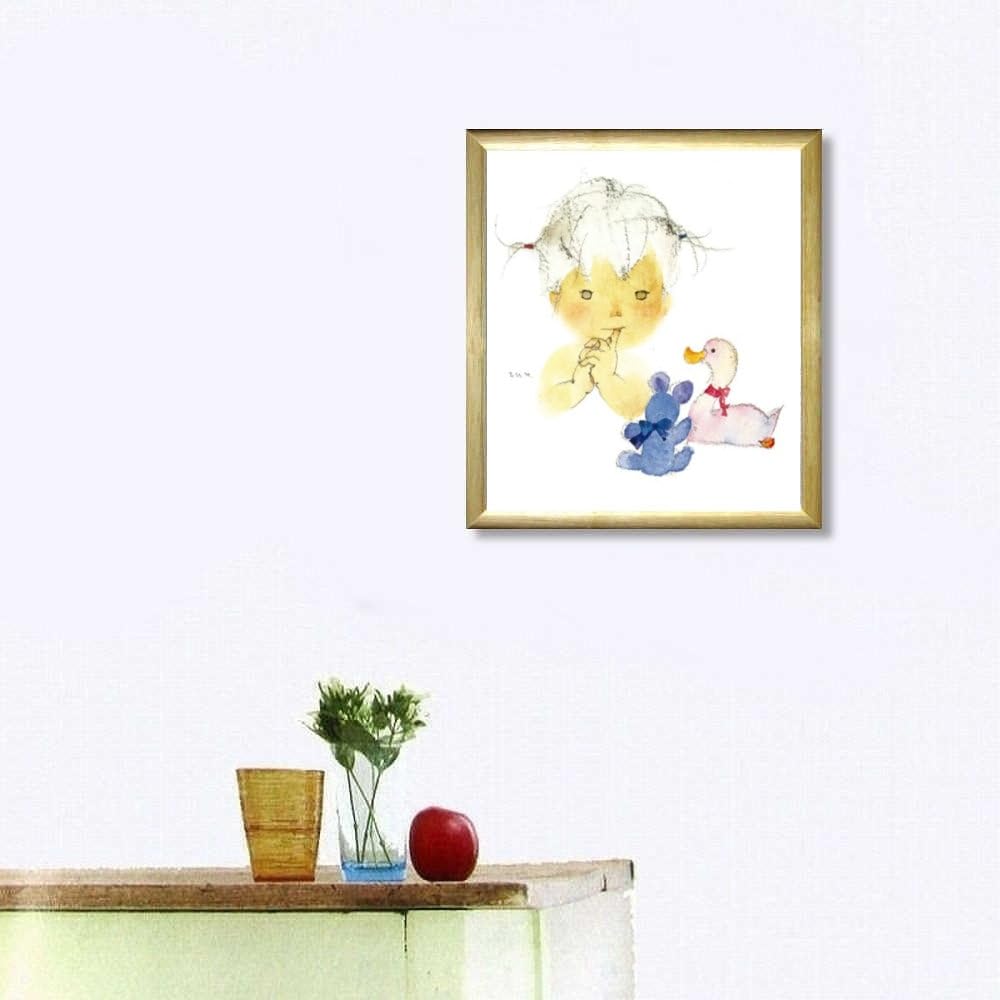 微笑みの絵　人物画 記憶と今が静かに交差する 遠い瞳と 近い微笑み その狭間で