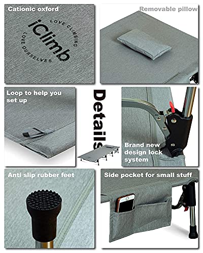 Iclimb 1 Backpacking Table And 1 Backpacking Cot Bundle, Ultralight And Compact For Single Person Camping Hiking Backpacking #TOP5