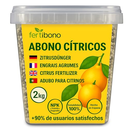 FERTIBONO Abono Citricos Especial para Limonero y Naranjos, (2KG), 20-5-11 con Hierro, Calcio, Azufre, Magnesio y Manganeso - Corrector de Carencias Múltiples