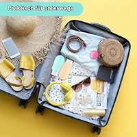 flintronic 22 Stück 60ml Silikon Reiseflaschen Set, Reiseflaschen Zum Befüllen Toilettenartikel, Reiseset Reisegröße Behälter mit Cremedose, BPA-Frei TSA-Geprüft – Ansicht 8