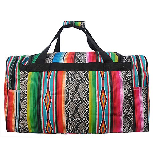 NGIL Canvas 23" inch Duffle Bag (Snake Skin Serape-Black)4