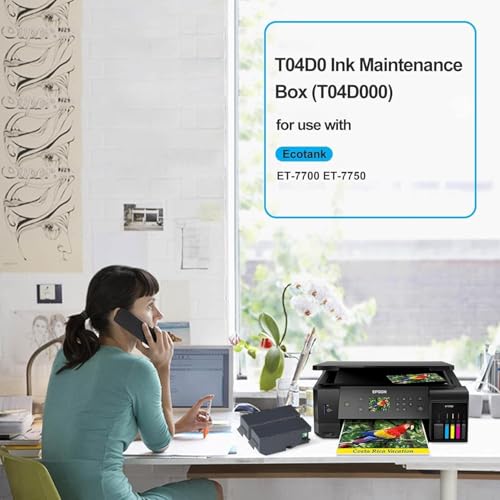 Image of T04D0 Ink Maintenance Box Compatible for Epson Ecotank ET-7700, ET-7750, ET7700, ET7750, L7188, L7160, L718, EW-M770T, EW-M770TW, EW-M970A3T Printers (T04D0 Maintenance Box)
