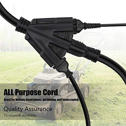Image of 1FT 12 /3 Outdoor Heavy Duty Extension Cord with 3 Outlet Waterproof
