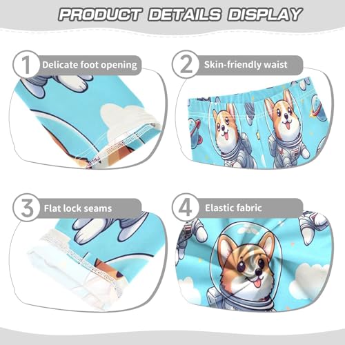 Bolaz Toddler Girls Leggings Printed Yoga Pants Leggings Space Dog for Kids3